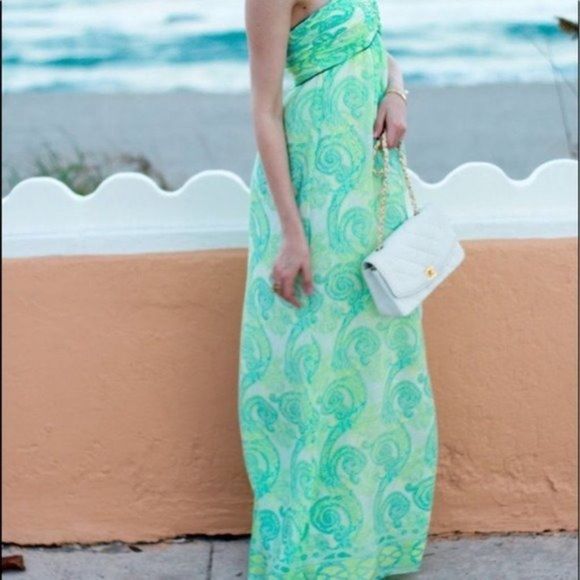 Chelsea and Gunn Dresses & Skirts - Chelsea and Gunn Aqua and Lime Maxi Dress